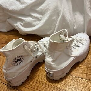 Converse Chuck Taylor All Star Lugged High Top, White, Womens, Size 7 US